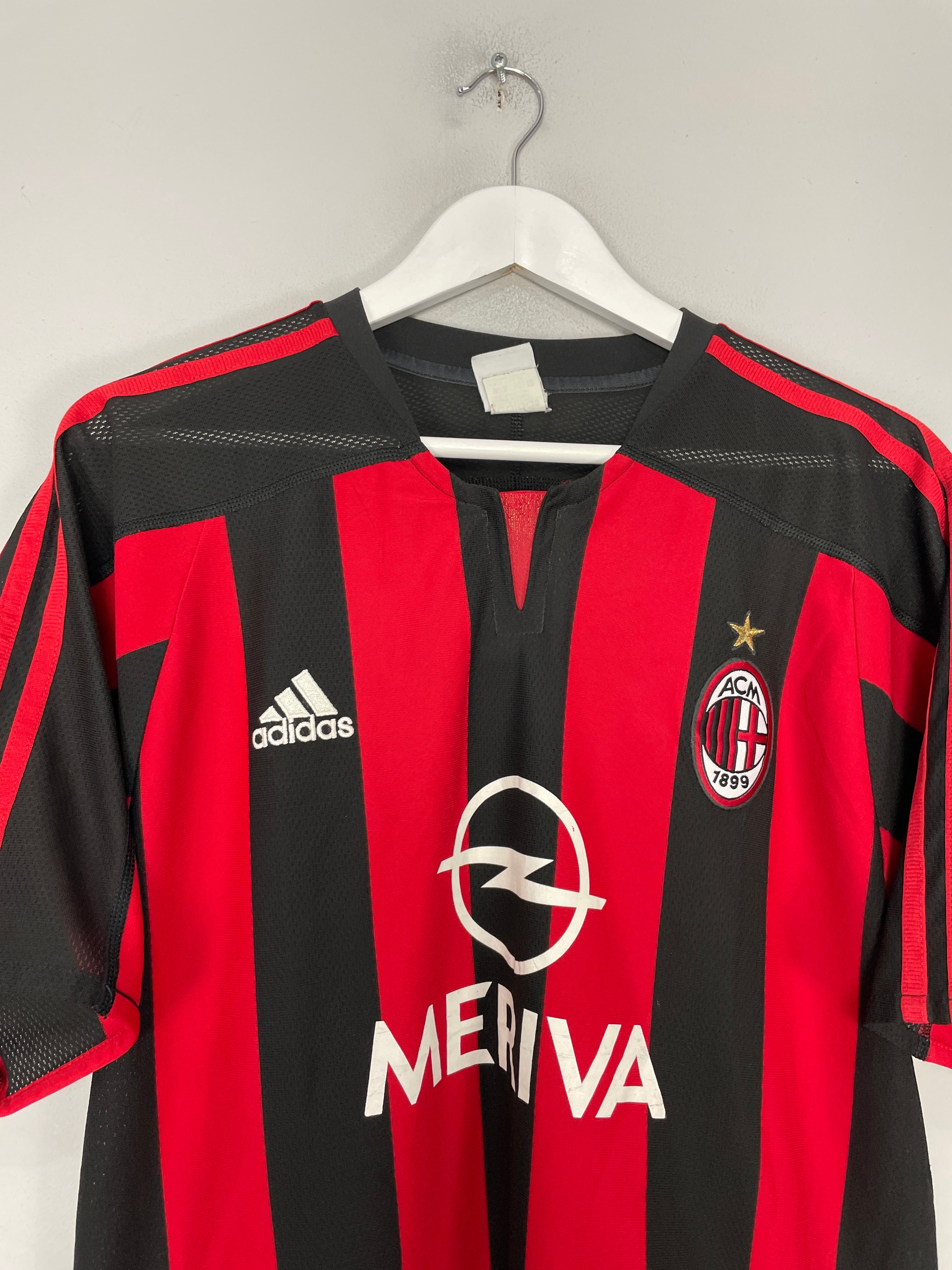 Shop 2003/04 AC MILAN KAKA #22 HOME SHIRT (M) ADIDAS, classic football shirts, vintage football shirts & retro soccer jerseys at Cult Kits