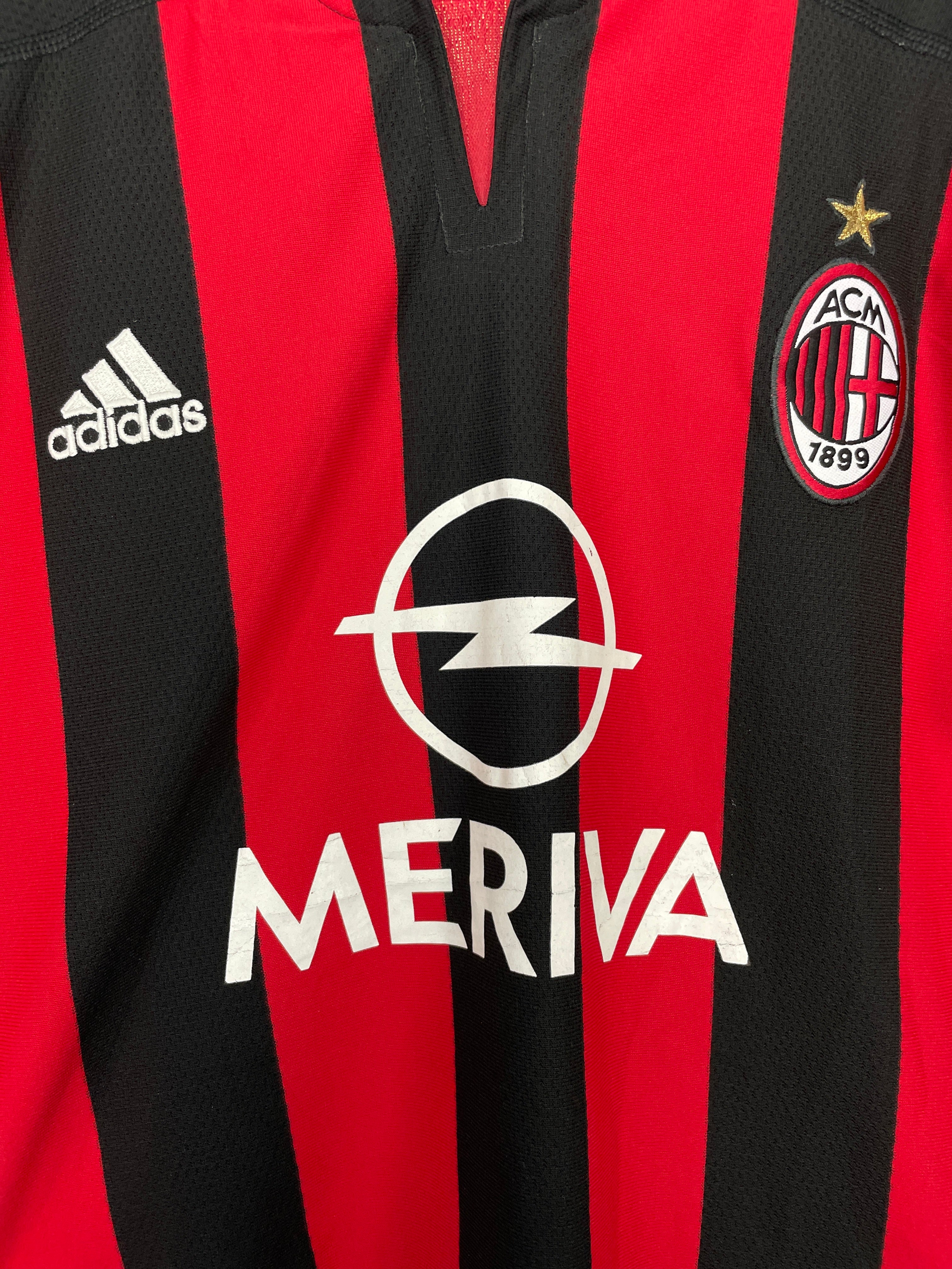Shop 2003/04 AC MILAN KAKA #22 HOME SHIRT (M) ADIDAS, classic football shirts, vintage football shirts & retro soccer jerseys at Cult Kits