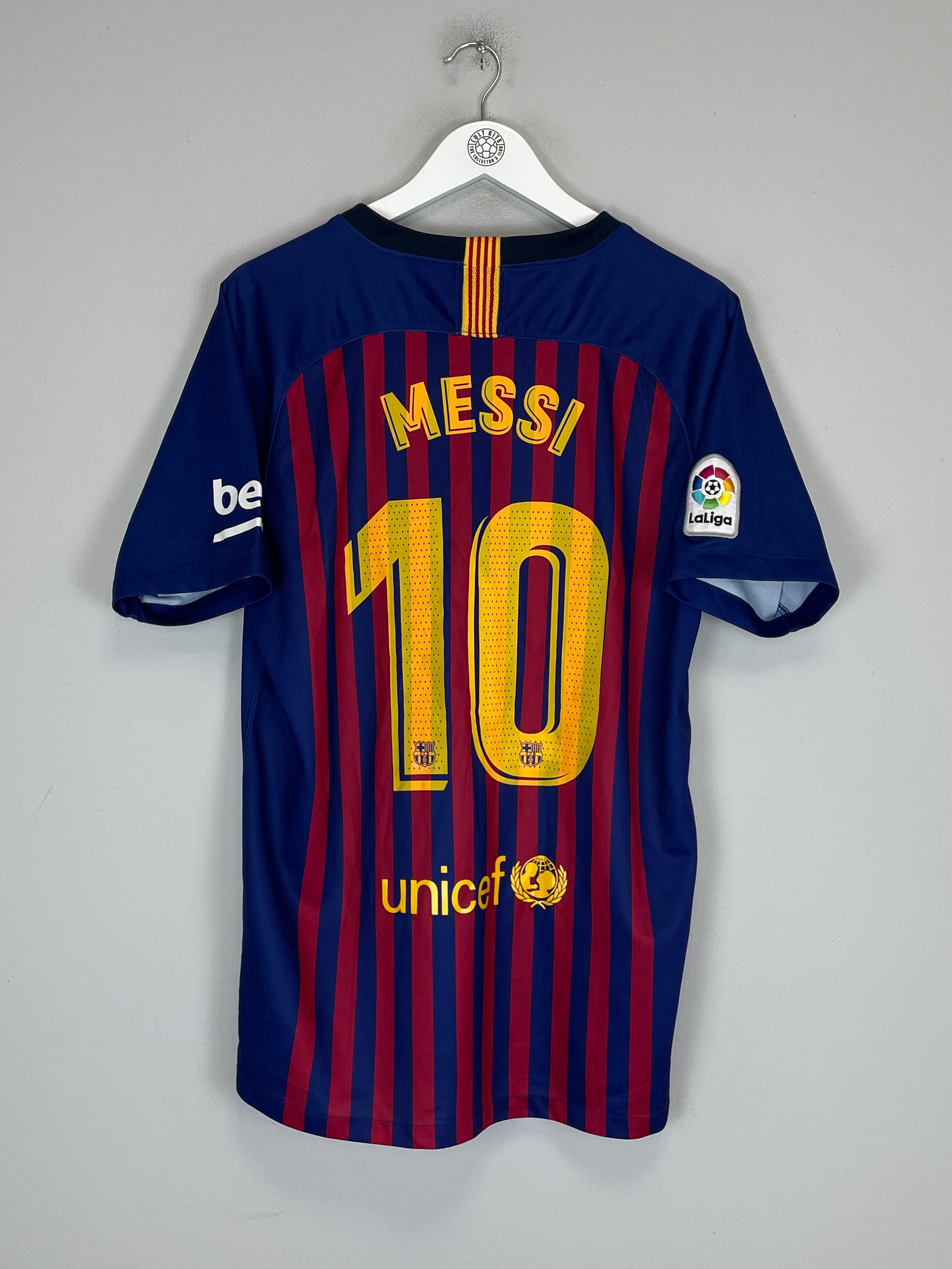 Shop 2018/19 BARCELONA MESSI #10 HOME SHIRT (L) NIKE, classic football shirts, vintage football shirts & retro soccer jerseys at Cult Kits