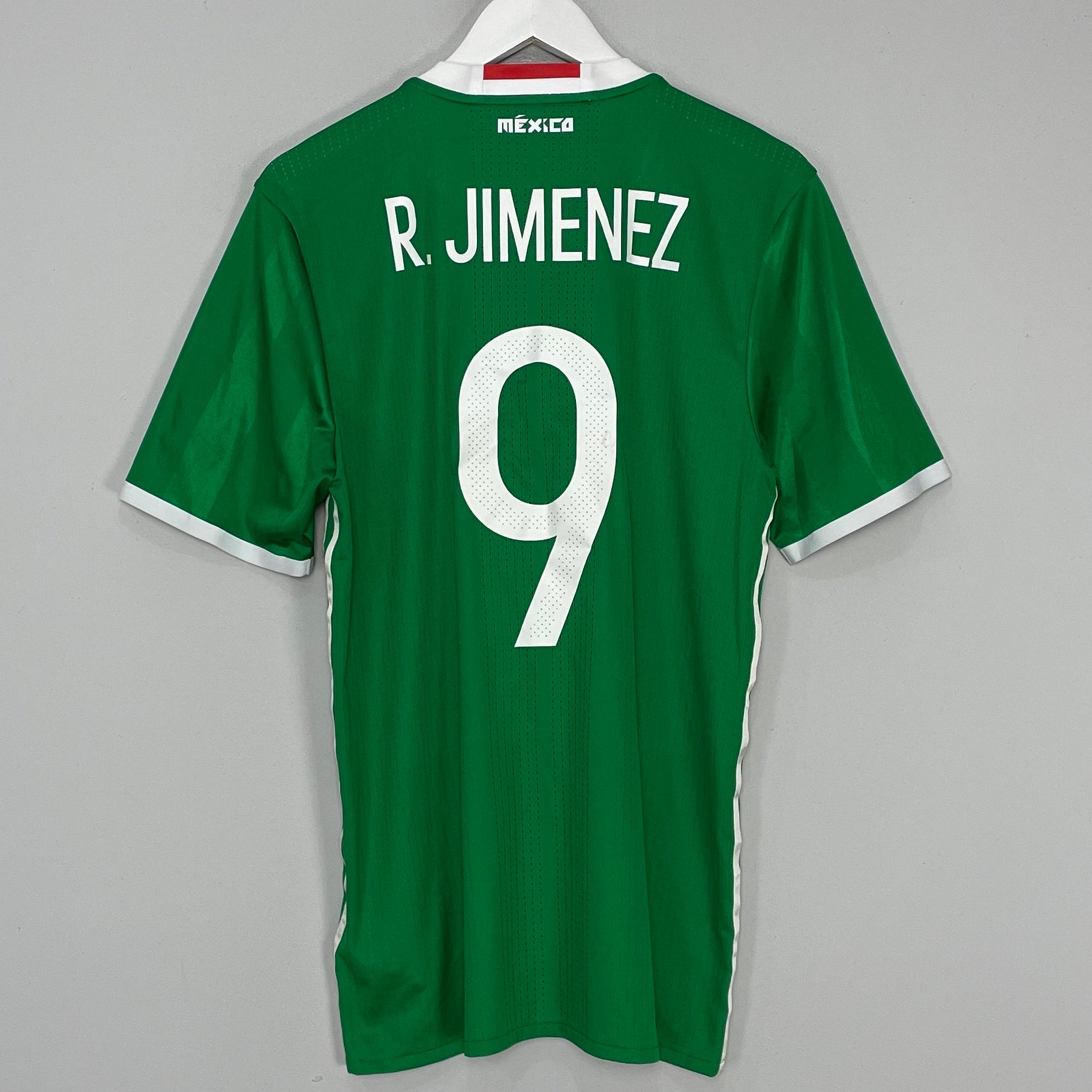 Shop 2016/17 MEXICO R.JIMENEZ #9 *PLAYER ISSUE* SIGNED HOME SHIRT (L) ADIDAS, classic football shirts, vintage football shirts & retro soccer jerseys at Cult Kits