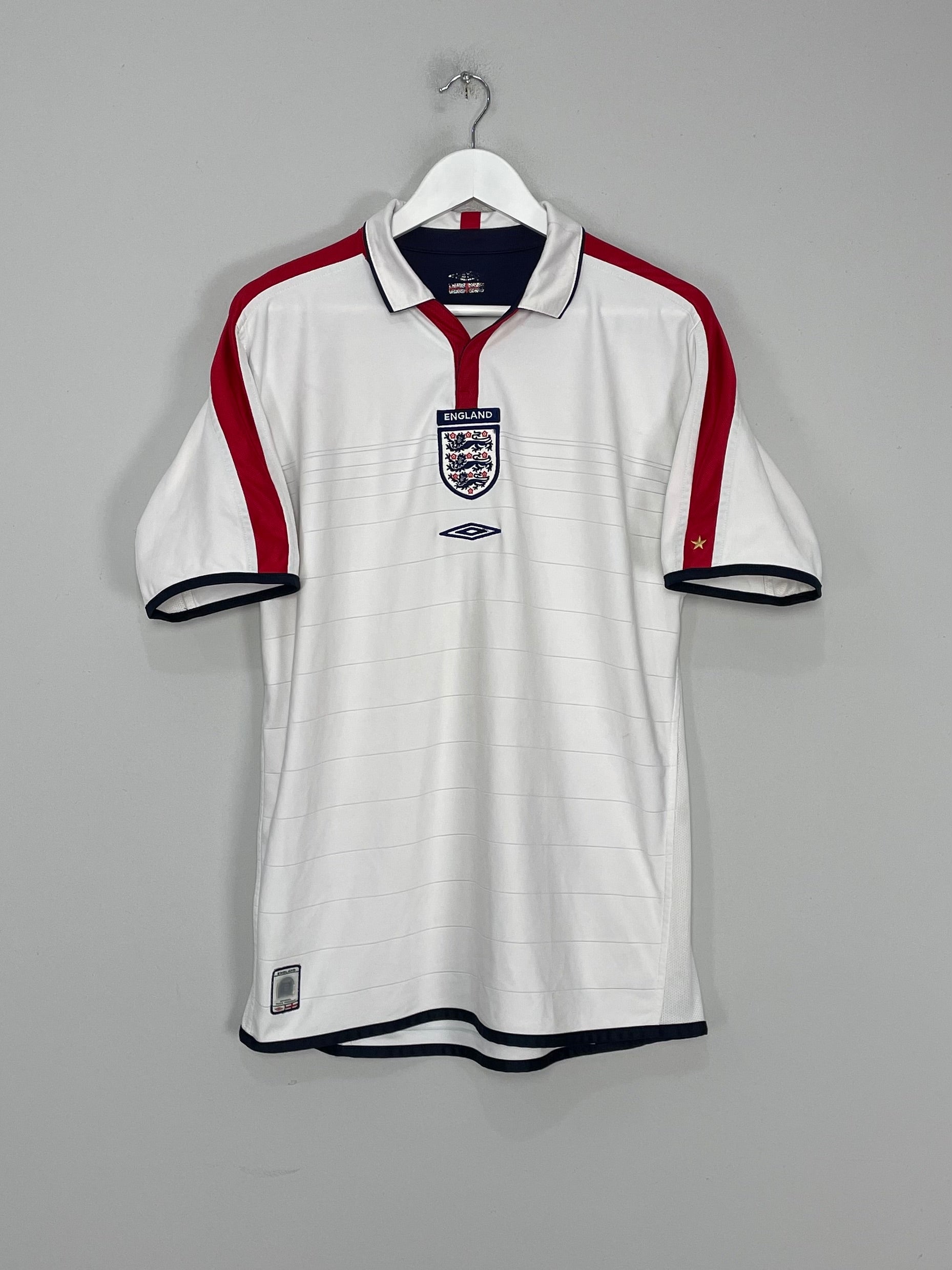 Shop 2003/05 ENGLAND HOME SHIRT (M) UMBRO, classic football shirts, vintage football shirts & retro soccer jerseys at Cult Kits
