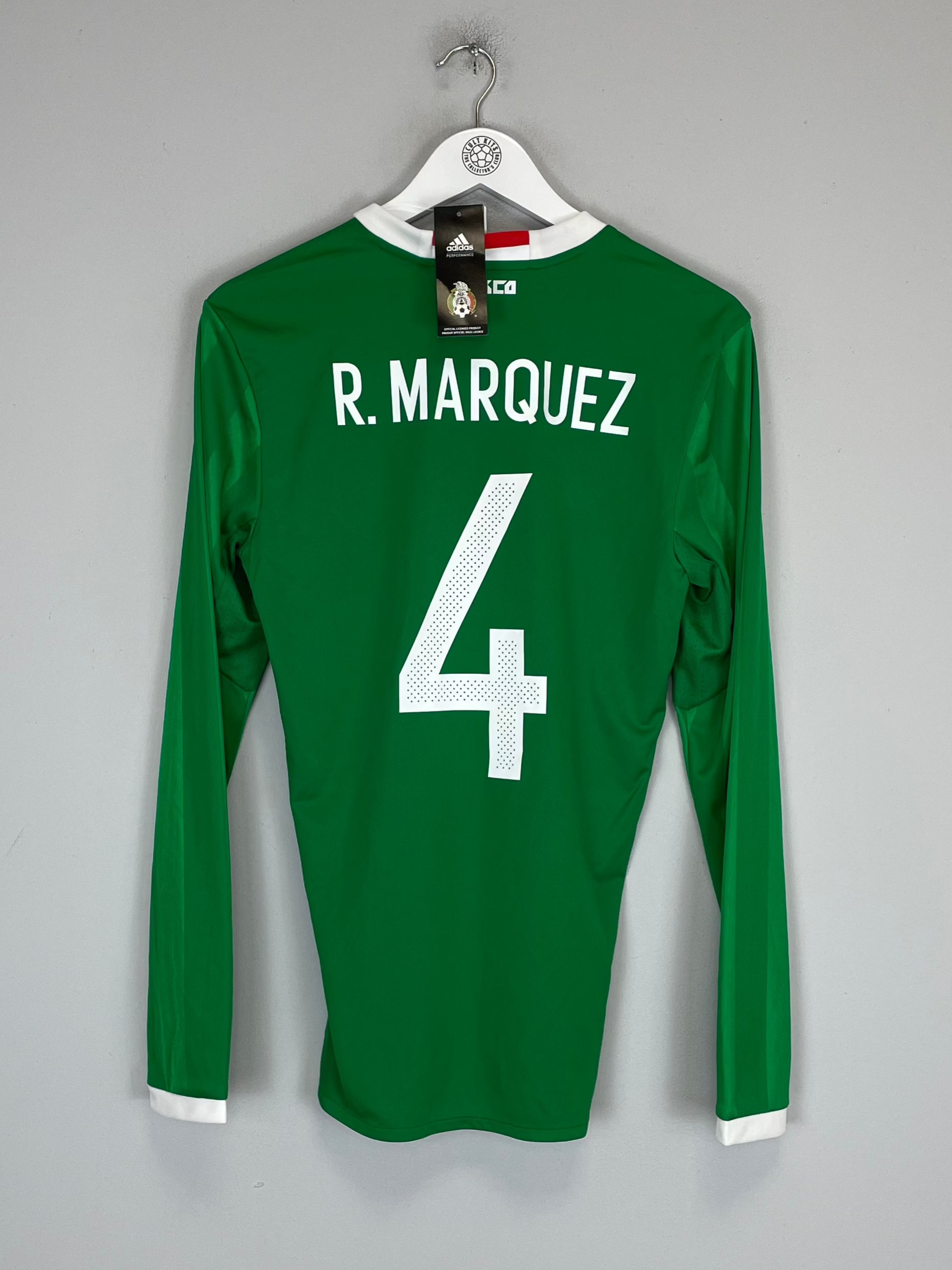 Shop 2016/17 MEXICO R.MARQUEZ #4 *BNWT* L/S HOME SHIRT (S) ADIDAS, classic football shirts, vintage football shirts & retro soccer jerseys at Cult Kits