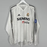 2004/05 REAL MADRID RONALDO #9 L/S C/L HOME SHIRT (L) ADIDAS