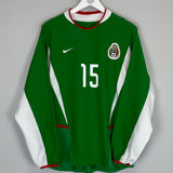 Shop 2003/04 MEXICO #15 L/S HOME SHIRT (M) NIKE, classic football shirts, vintage football shirts & retro soccer jerseys at Cult Kits