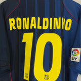 2004/05 BARCELONA RONALDINHO #10 AWAY SHIRT (XXL) NIKE