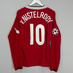 2004/06 MANCHESTER UNITED V.NISTELROOY #10 L/S C/L HOME SHIRT (M) NIKE
