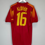 2004/06 SPAIN ALONSO #16 HOME SHIRT (M) ADIDAS