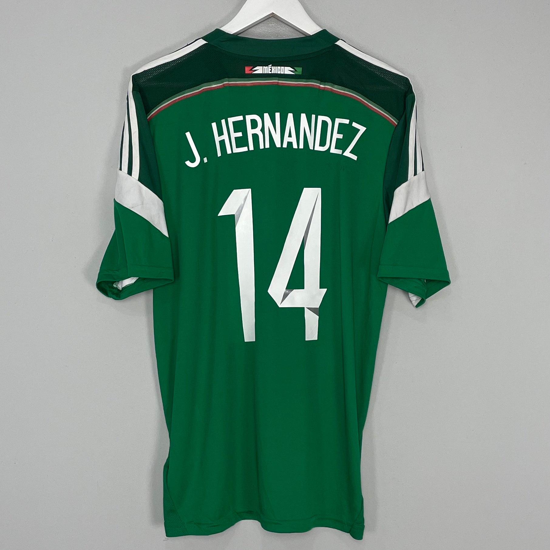 Shop 2014/15 MEXICO CHICHARITO #14 HOME SHIRT (L) ADIDAS, classic football shirts, vintage football shirts & retro soccer jerseys at Cult Kits