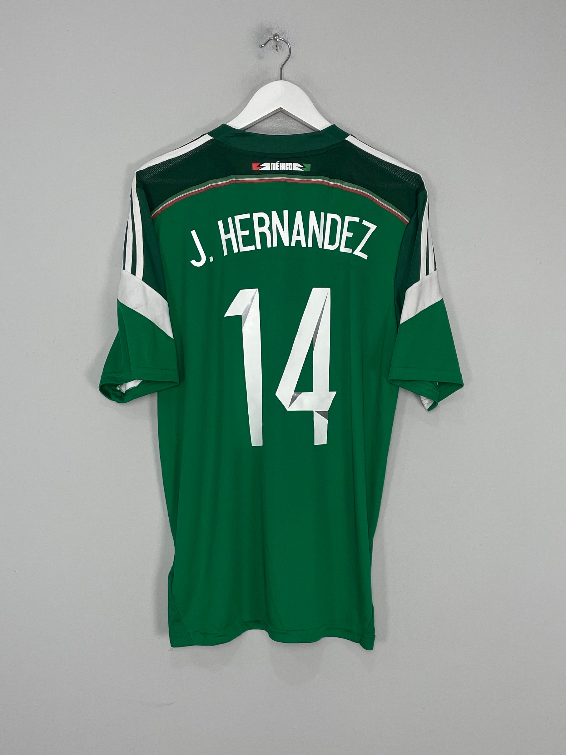 Shop 2014/15 MEXICO CHICHARITO #14 HOME SHIRT (L) ADIDAS, classic football shirts, vintage football shirts & retro soccer jerseys at Cult Kits