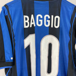 Shop 2000/01 INTER MILAN BAGGIO #10 HOME SHIRT (L) NIKE, classic football shirts, vintage football shirts & retro soccer jerseys at Cult Kits