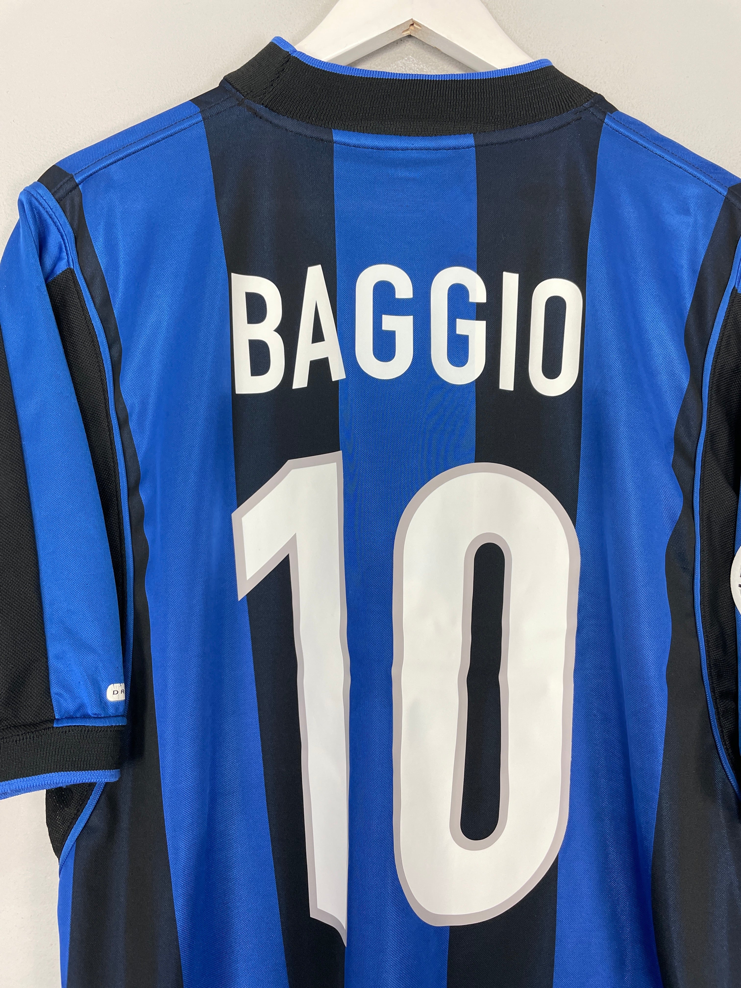 Shop 2000/01 INTER MILAN BAGGIO #10 HOME SHIRT (L) NIKE, classic football shirts, vintage football shirts & retro soccer jerseys at Cult Kits