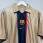 Shop 2001/03 BARCELONA AWAY SHIRT (L) NIKE, classic football shirts, vintage football shirts & retro soccer jerseys at Cult Kits