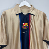 Shop 2001/03 BARCELONA AWAY SHIRT (L) NIKE, classic football shirts, vintage football shirts & retro soccer jerseys at Cult Kits