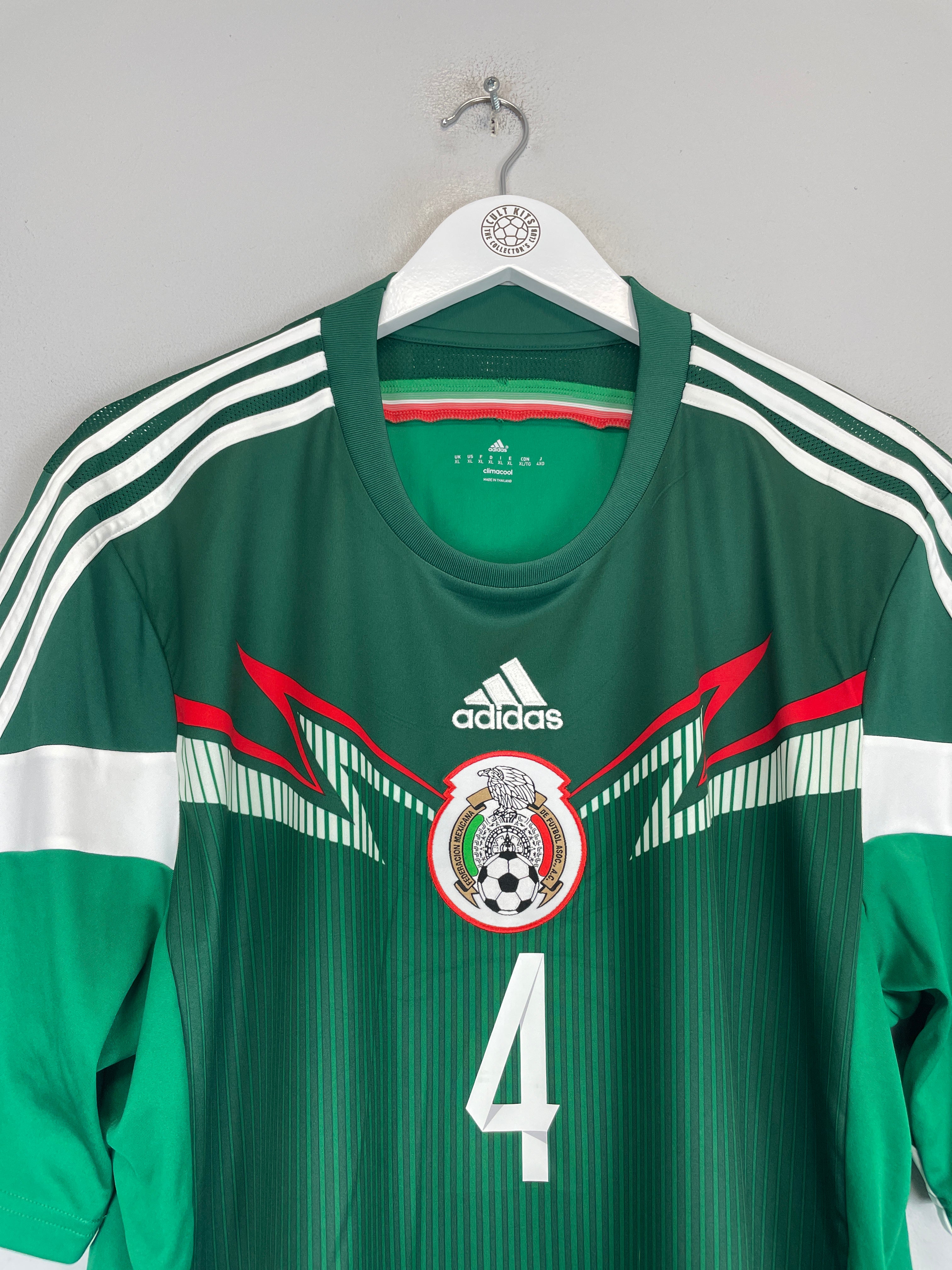 Shop 2014 MEXICO R.MARQUEZ #4 HOME SHIRT (XL) ADIDAS, classic football shirts, vintage football shirts & retro soccer jerseys at Cult Kits
