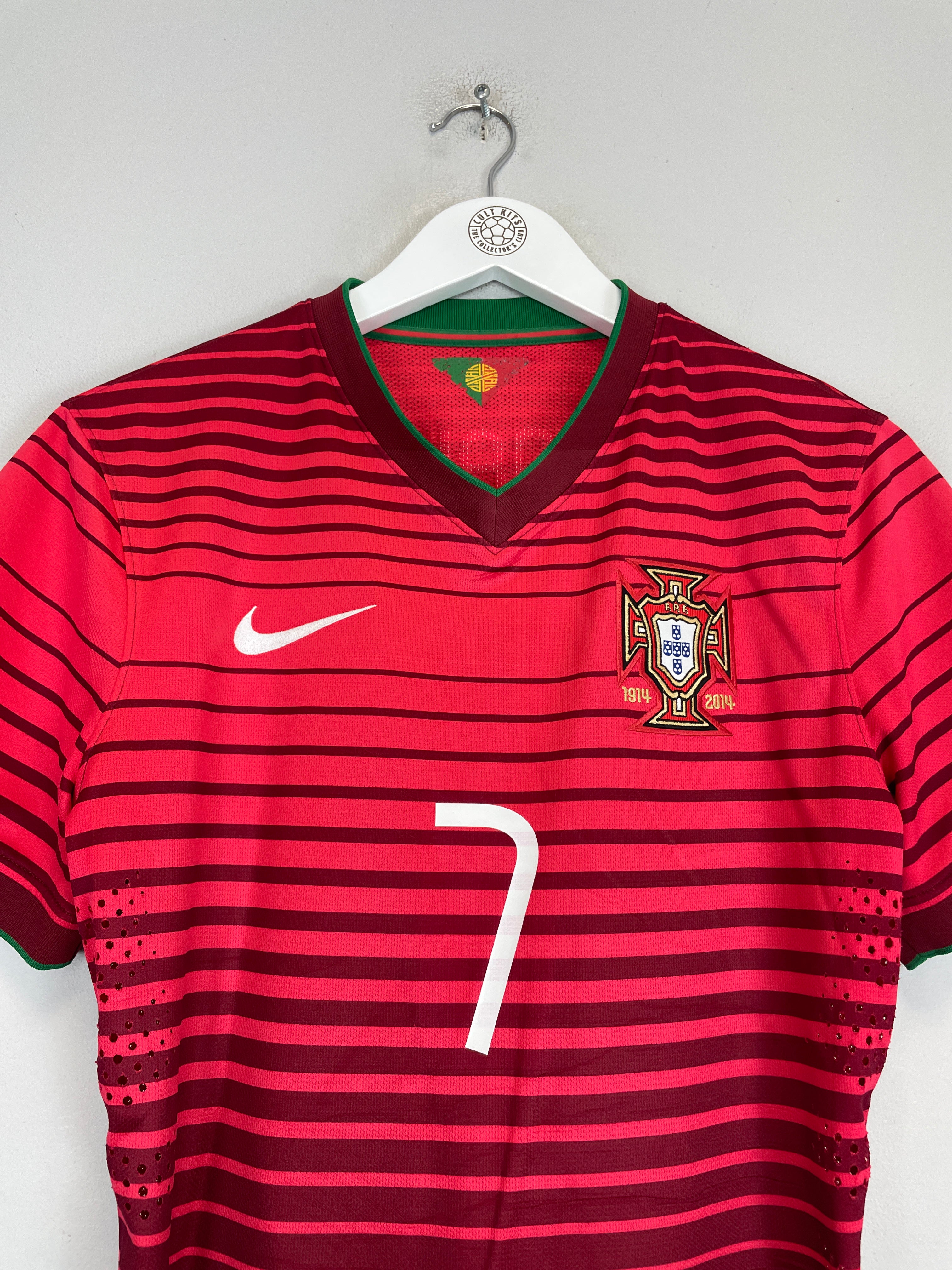 Shop 2014/15 PORTUGAL RONALDO #7 *AUTHENTIC* HOME SHIRT (M) NIKE, classic football shirts, vintage football shirts & retro soccer jerseys at Cult Kits