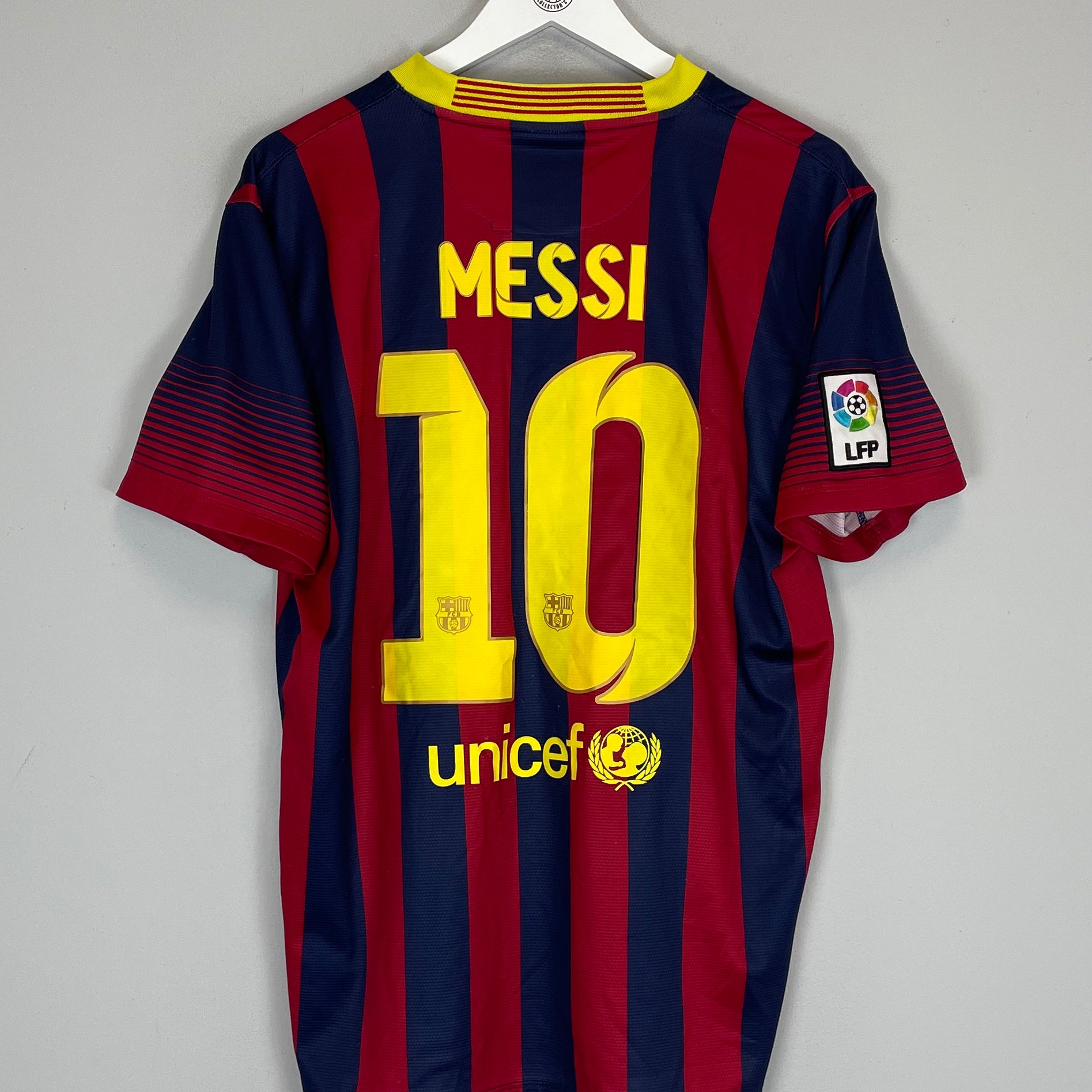 Shop 2013/14 BARCELONA MESSI #10 HOME SHIRT (L) NIKE, classic football shirts, vintage football shirts & retro soccer jerseys at Cult Kits