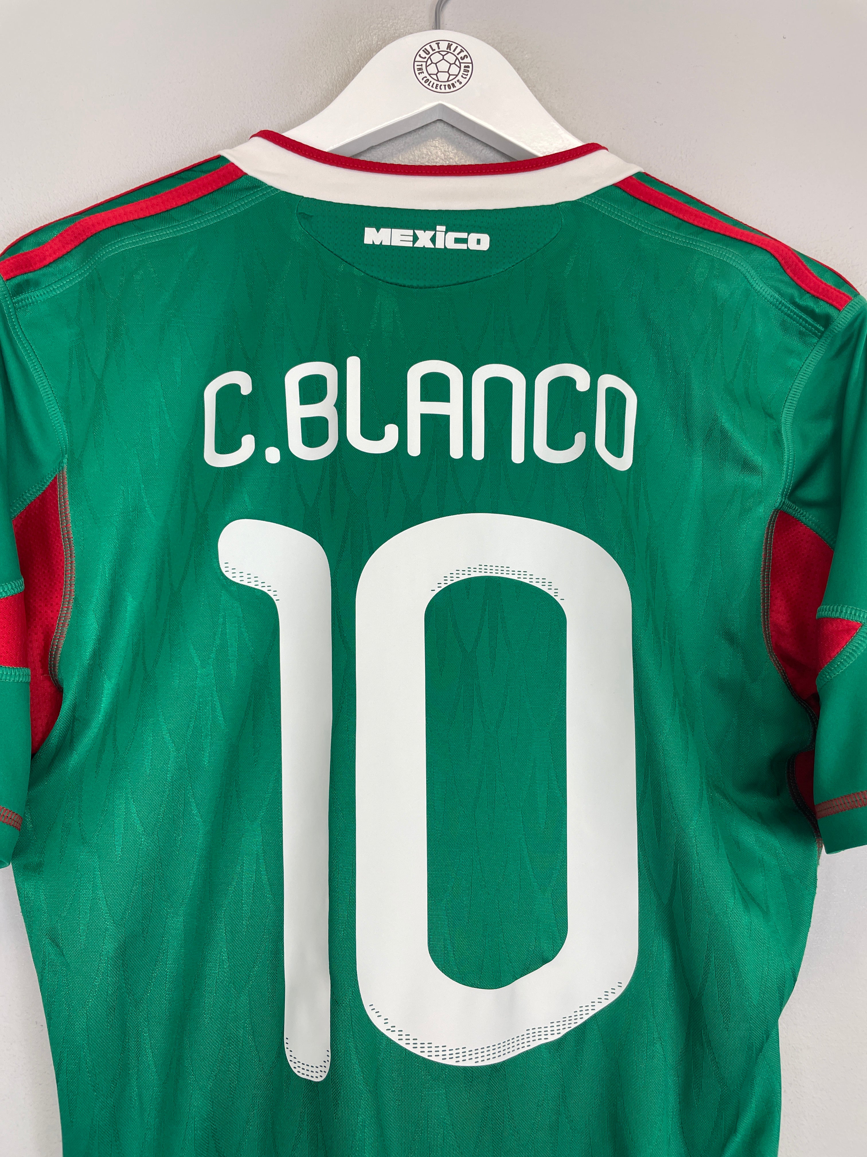 Shop 2010 MEXICO C.BLANCO #10 HOME SHIRT (S) ADIDAS, classic football shirts, vintage football shirts & retro soccer jerseys at Cult Kits