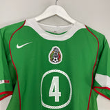 Shop 2005/06 MEXICO R.MARQUEZ #4 HOME SHIRT (M) NIKE, classic football shirts, vintage football shirts & retro soccer jerseys at Cult Kits