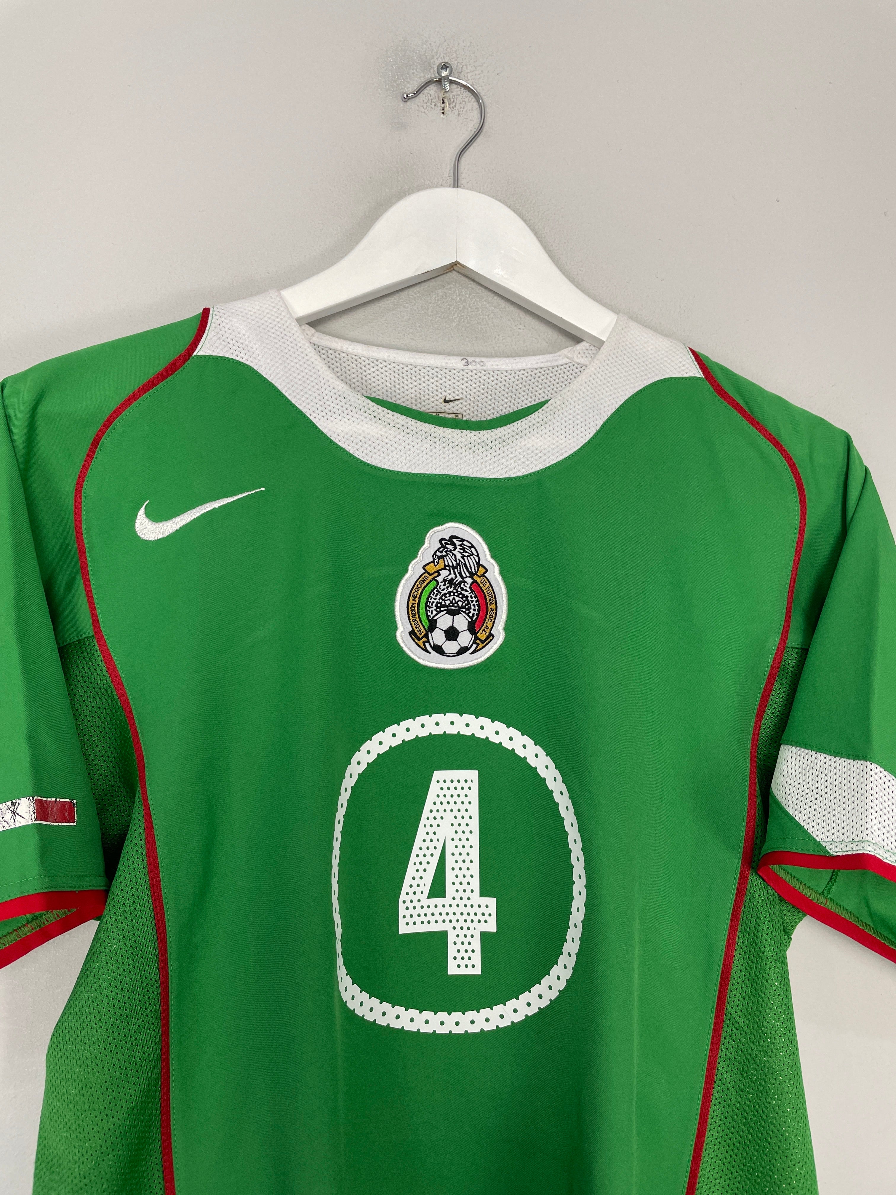 Shop 2005/06 MEXICO R.MARQUEZ #4 HOME SHIRT (M) NIKE, classic football shirts, vintage football shirts & retro soccer jerseys at Cult Kits