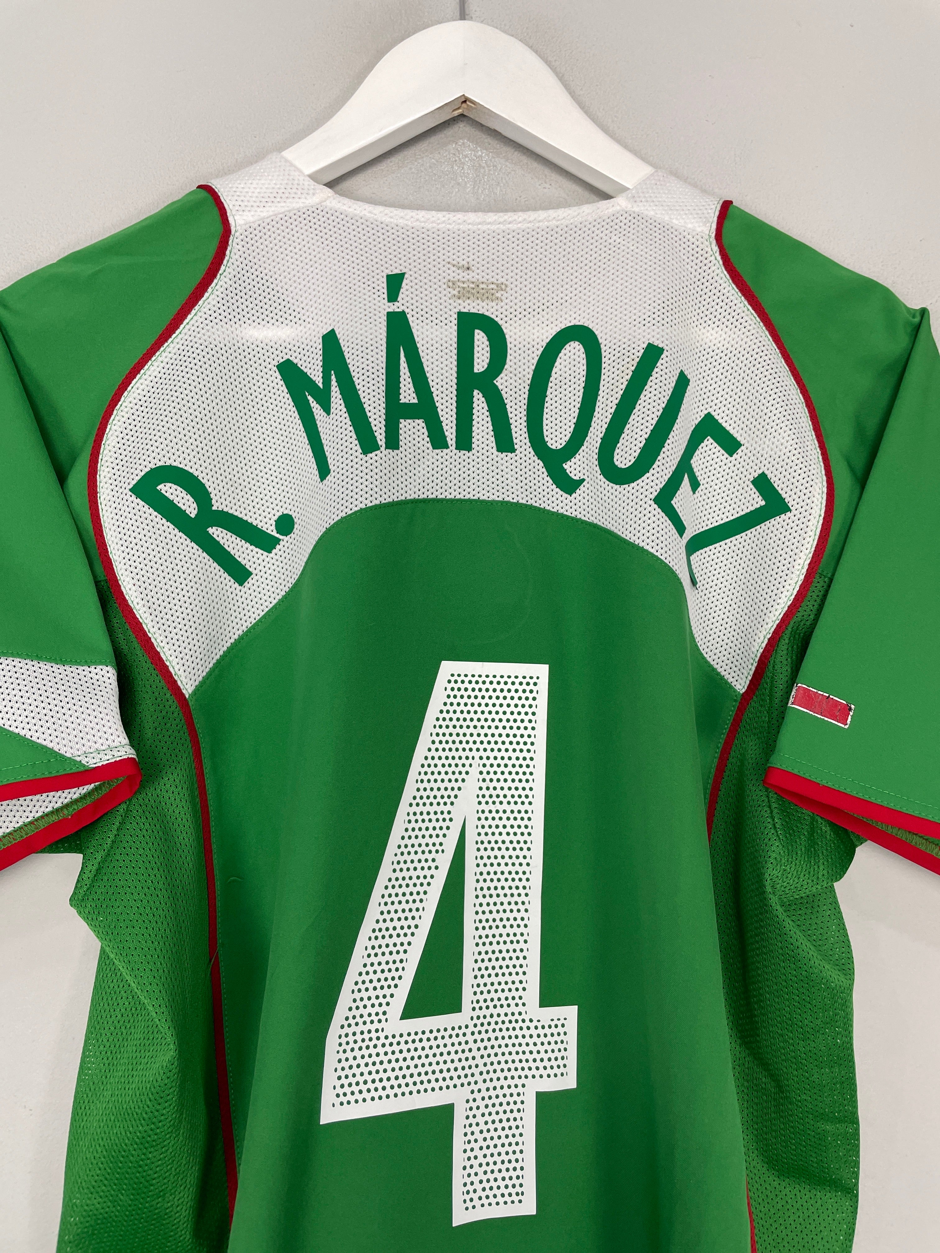 Shop 2005/06 MEXICO R.MARQUEZ #4 HOME SHIRT (M) NIKE, classic football shirts, vintage football shirts & retro soccer jerseys at Cult Kits