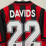 Shop 1997/98 AC MILAN DAVIDS #26 HOME SHIRT (XL) LOTTO, classic football shirts, vintage football shirts & retro soccer jerseys at Cult Kits