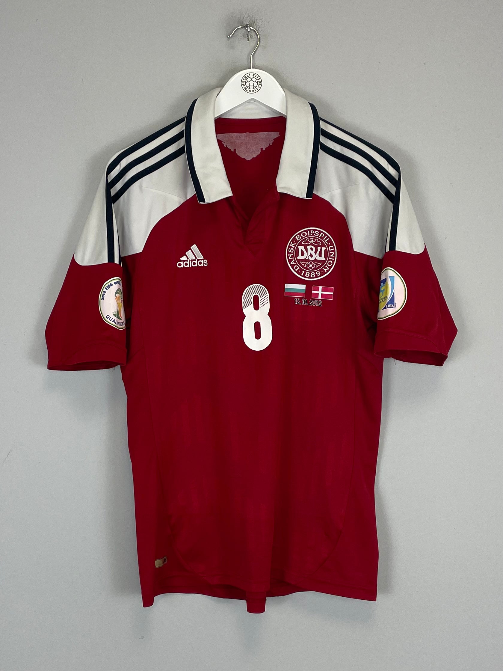 Shop 2012/13 DENMARK ERIKSEN #8 HOME SHIRT (M) ADIDAS, classic football shirts, vintage football shirts & retro soccer jerseys at Cult Kits