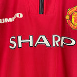 Shop 1998/99 MANCHESTER UNITED BECKHAM #7 HOME SHIRT (L) UMBRO, classic football shirts, vintage football shirts & retro soccer jerseys at Cult Kits
