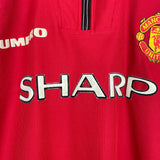 Shop 1998/99 MANCHESTER UNITED BECKHAM #7 HOME SHIRT (L) UMBRO, classic football shirts, vintage football shirts & retro soccer jerseys at Cult Kits