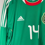 Shop 2011/12 MEXICO CHICHARITO #14 *SQUAD SIGNED* L/S HOME SHIRT (XL) ADIDAS, classic football shirts, vintage football shirts & retro soccer jerseys at Cult Kits