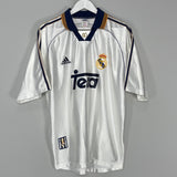 Shop 1998/00 REAL MADRID HOME SHIRT (L) ADIDAS, classic football shirts, vintage football shirts & retro soccer jerseys at Cult Kits