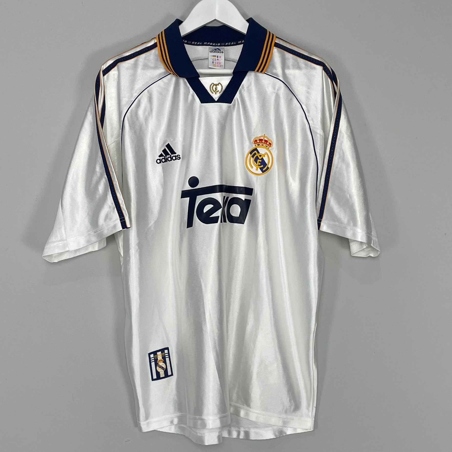 Shop 1998/00 REAL MADRID HOME SHIRT (L) ADIDAS, classic football shirts, vintage football shirts & retro soccer jerseys at Cult Kits