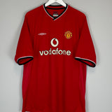2000/02 MANCHESTER UNITED BECKHAM #7 HOME SHIRT (XXL) UMBRO