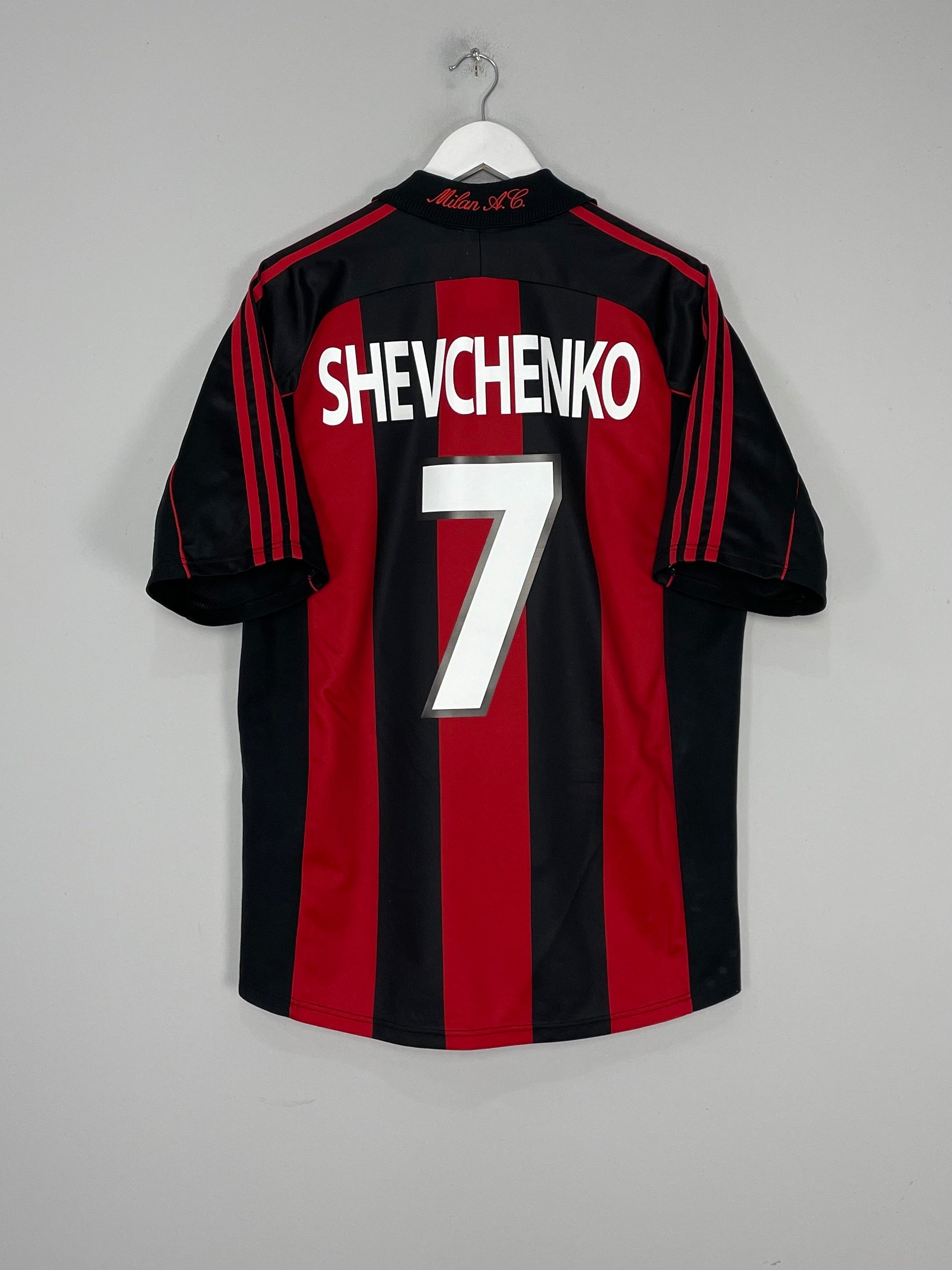 Shop 2000/02 AC MILAN SHEVCHENKO #7 HOME SHIRT (L) ADIDAS, classic football shirts, vintage football shirts & retro soccer jerseys at Cult Kits