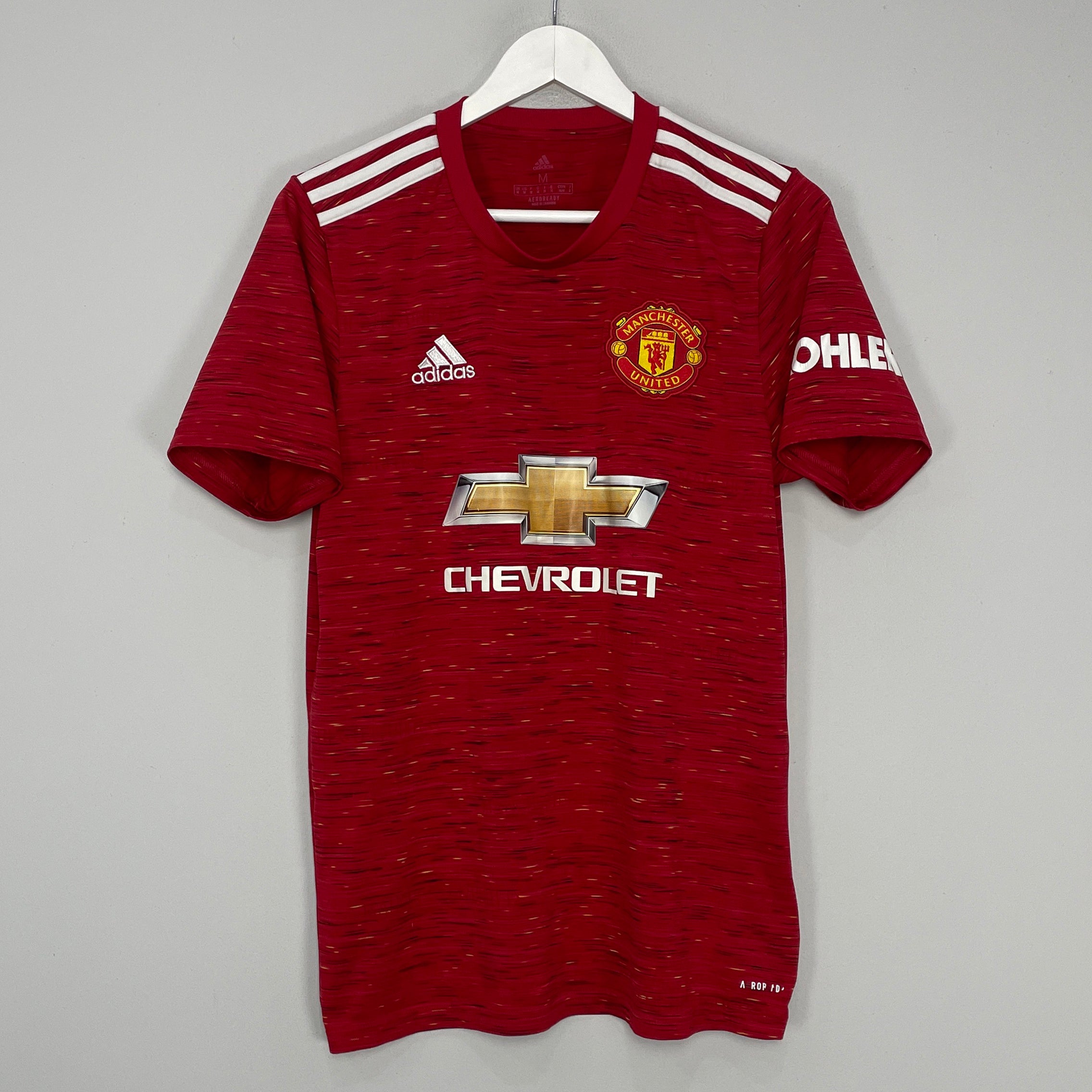 Shop 2020/21 MANCHESTER UNITED HOME SHIRT (M) ADIDAS, classic football shirts, vintage football shirts & retro soccer jerseys at Cult Kits