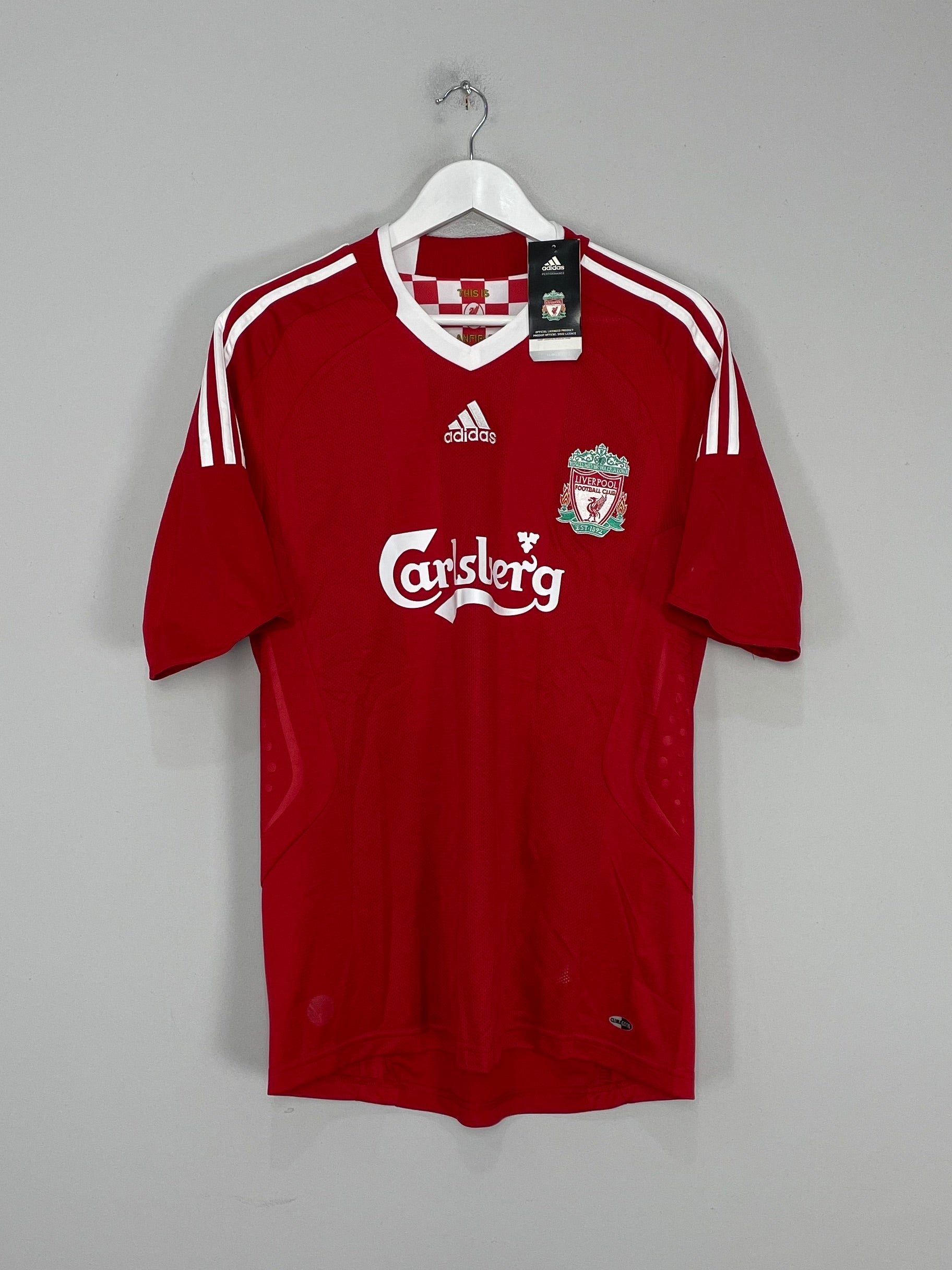 Shop 2008/10 LIVERPOOL GERRARD #8 *BNWT* HOME SHIRT (M) ADIDAS, classic football shirts, vintage football shirts & retro soccer jerseys at Cult Kits