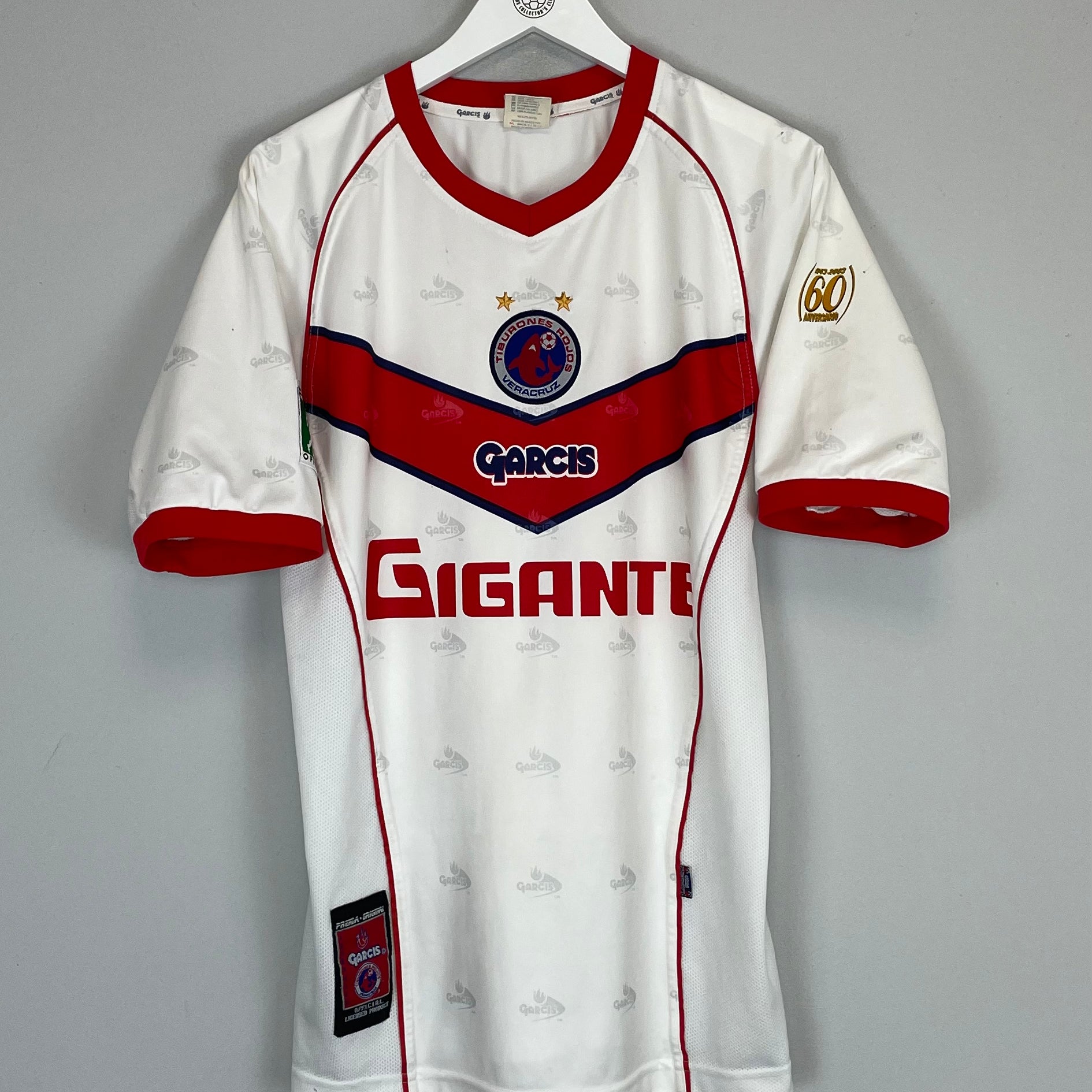 Shop 2003 TIBURONES VERACRUZ *SPECIAL 60 YEAR* SHIRT (XL) GARCIS, classic football shirts, vintage football shirts & retro soccer jerseys at Cult Kits