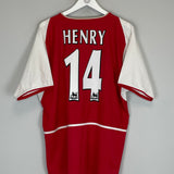 2002/04 ARSENAL HENRY #14 HOME SHIRT (L) NIKE