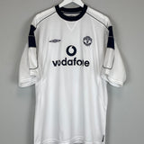 2000/01 MANCHESTER UNITED BECKHAM #7 AWAY SHIRT (XXL) UMBRO