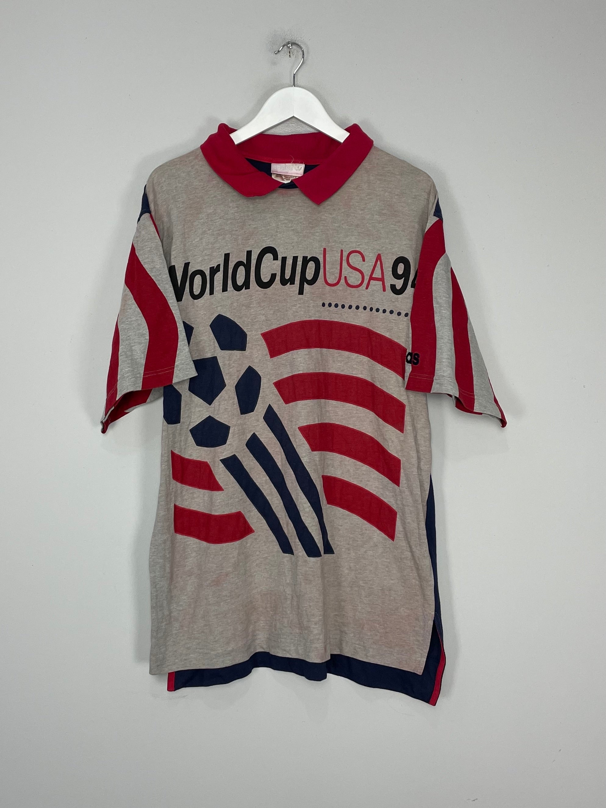 Shop 1994 USA WORLD CUP T-SHIRT (M) ADIDAS, classic football shirts, vintage football shirts & retro soccer jerseys at Cult Kits
