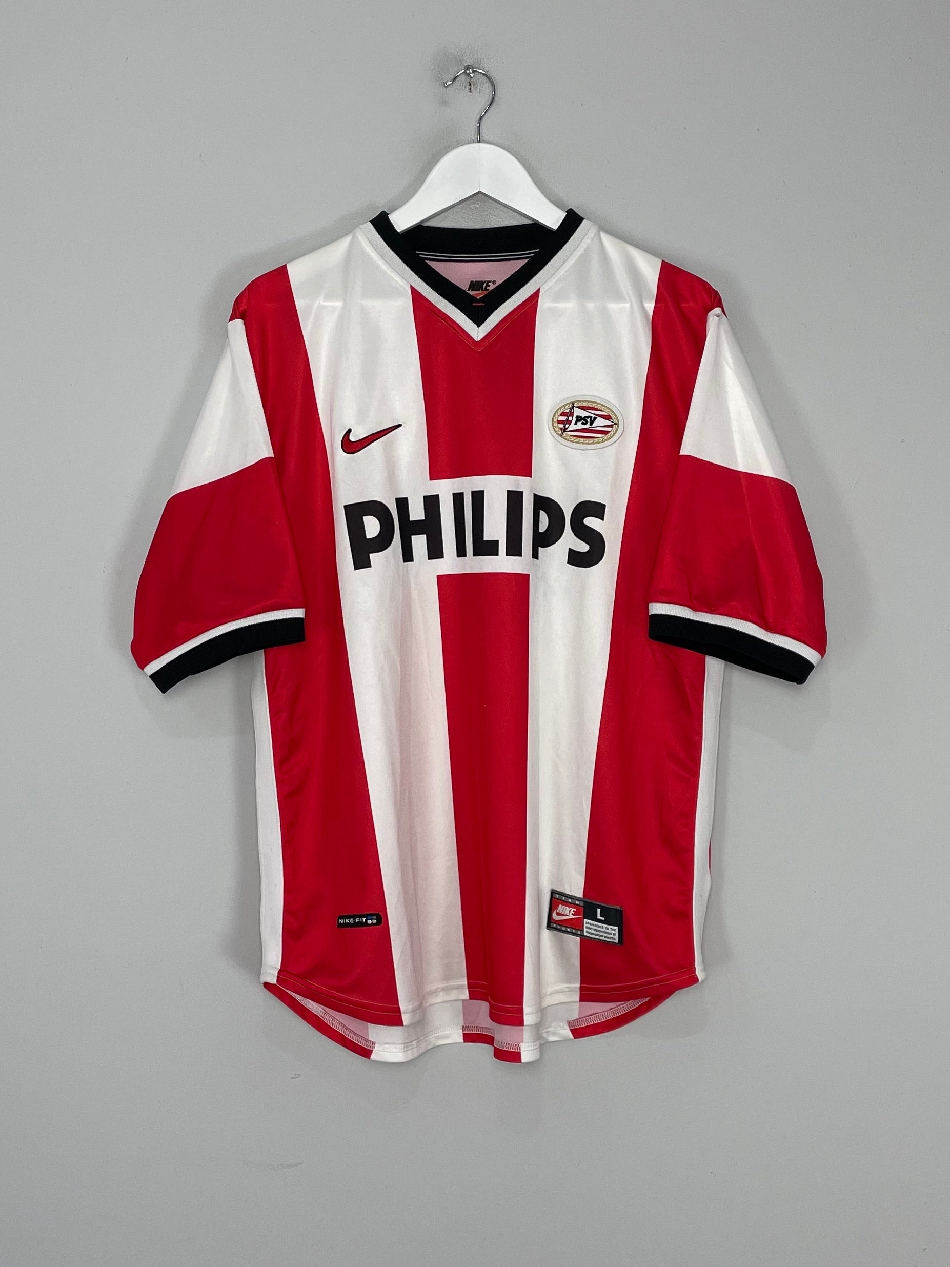 Shop 1998/00 PSV HOME SHIRT (L) NIKE, classic football shirts, vintage football shirts & retro soccer jerseys at Cult Kits