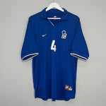 Shop 1997/98 ITALY CANNAVARO #4 HOME SHIRT (XL) NIKE, classic football shirts, vintage football shirts & retro soccer jerseys at Cult Kits