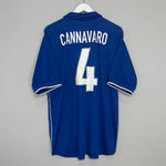 Shop 1997/98 ITALY CANNAVARO #4 HOME SHIRT (XL) NIKE, classic football shirts, vintage football shirts & retro soccer jerseys at Cult Kits