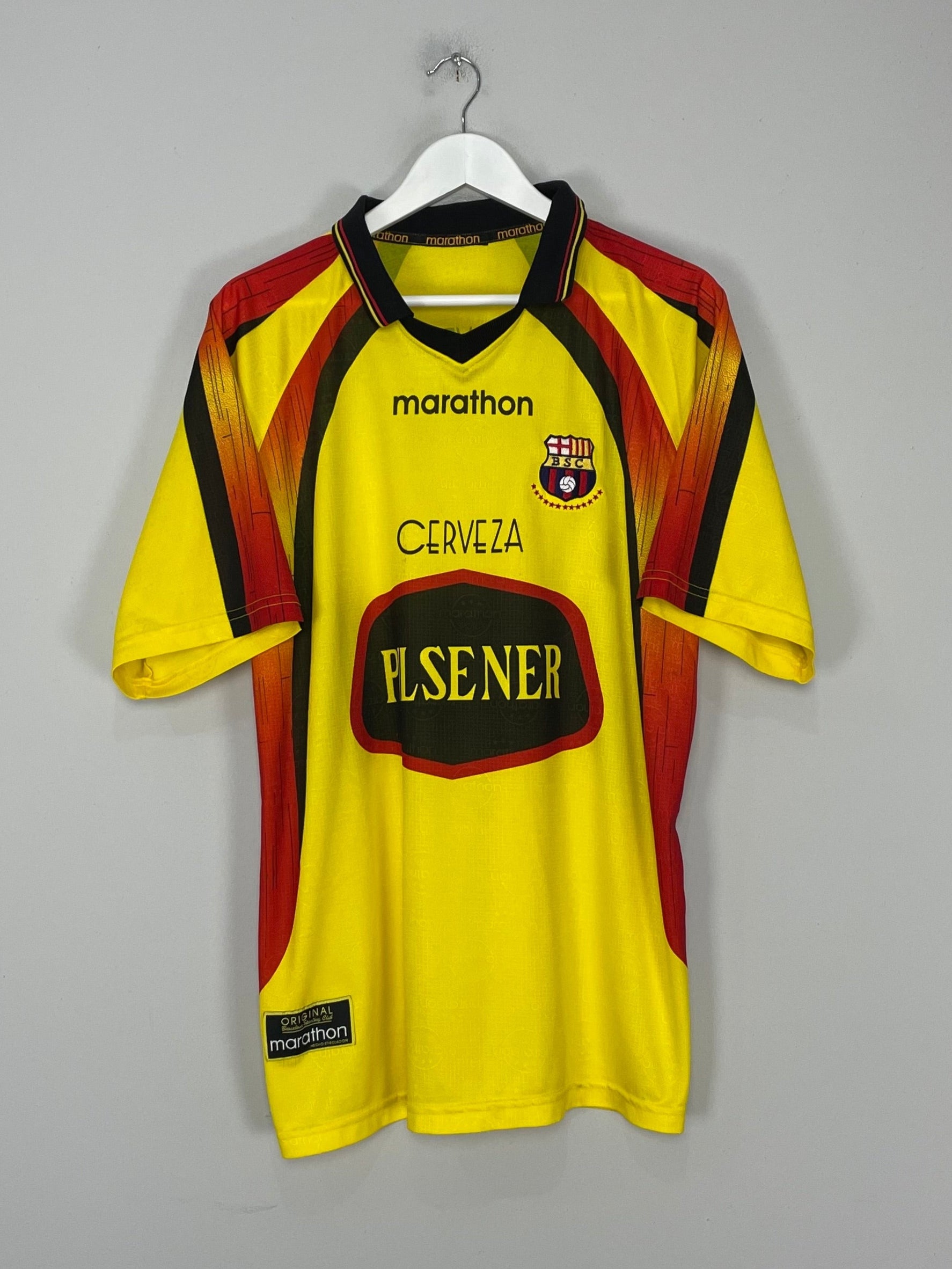 2001 SC BARCELONA HOME SHIRT (L) MARATHON