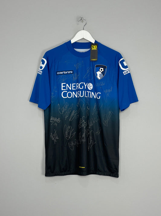 Image of the Bournemouth squad signed shirt from the 2014/15 season