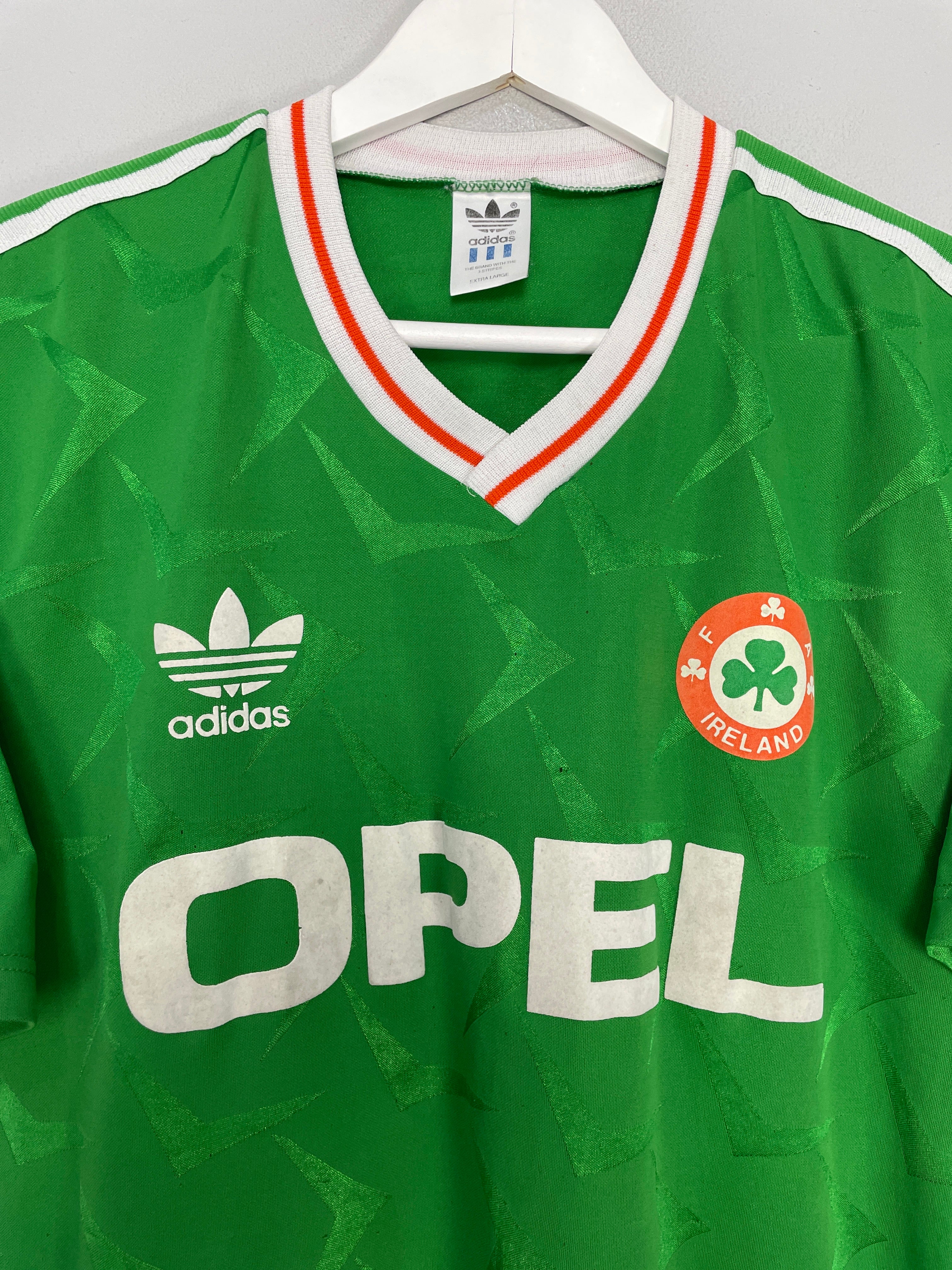 Shop 1990/92 IRELAND HOME SHIRT (XL) ADIDAS, classic football shirts, vintage football shirts & retro soccer jerseys at Cult Kits