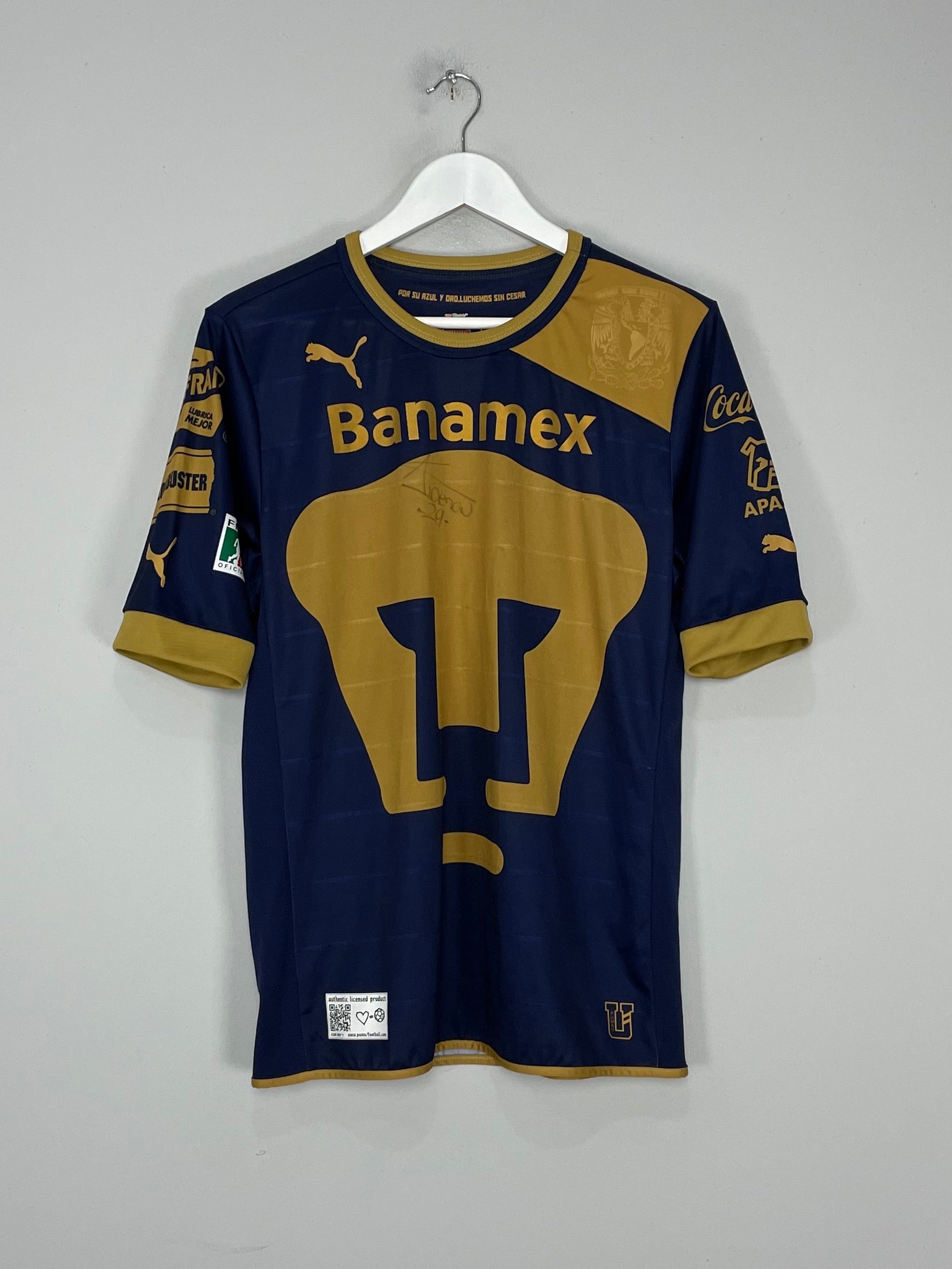 Shop 2012/13 UNAM PUMAS *SIGNED* AWAY SHIRT (M) PUMA, classic football shirts, vintage football shirts & retro soccer jerseys at Cult Kits