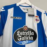 Shop 2017/18 DEPORTIVO LA CORUNA *BNWT* HOME SHIRT (S) MACRON, classic football shirts, vintage football shirts & retro soccer jerseys at Cult Kits