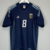 2002/03 ARGENTINA RIQUELME #8 AWAY SHIRT (M) ADIDAS