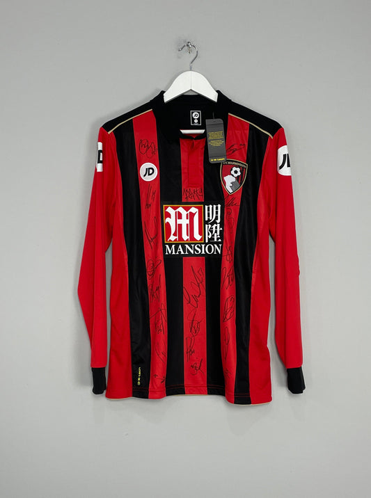 Image of the Bournemouth squad signed shirt from the 2016/17 season
