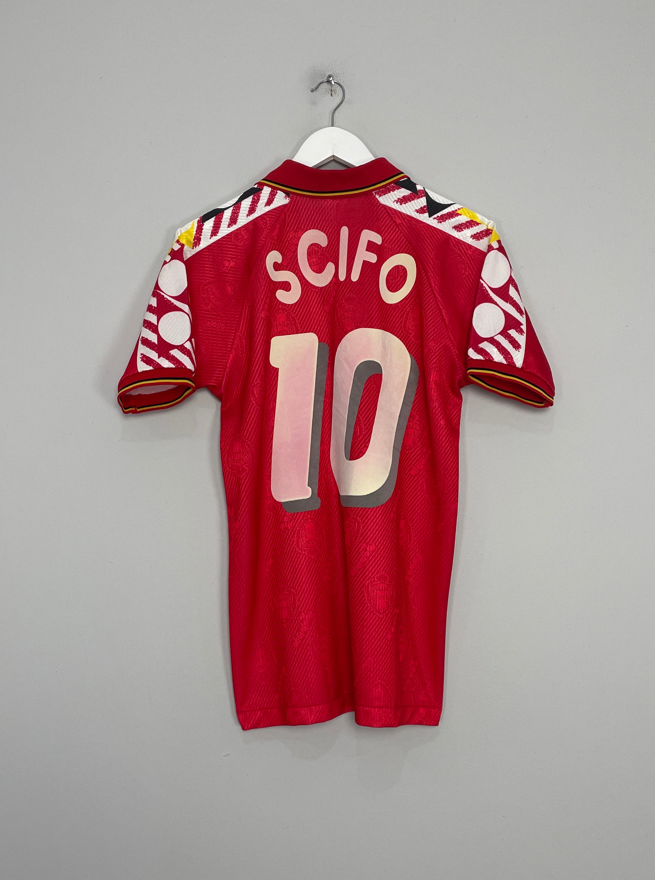 Shop 1994/95 BELGIUM SCIFO #10 HOME SHIRT (S) DIADORA, classic football shirts, vintage football shirts & retro soccer jerseys at Cult Kits
